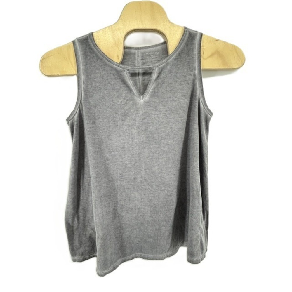 Lane Bryant Gray Mineral Wash V-Cutout Sleeveless Tank Top Plus Size 14/16